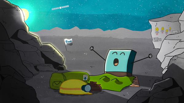 Immagine twittata da Rosetta per celebrare la rinascita di Philae. Credit: ESA.