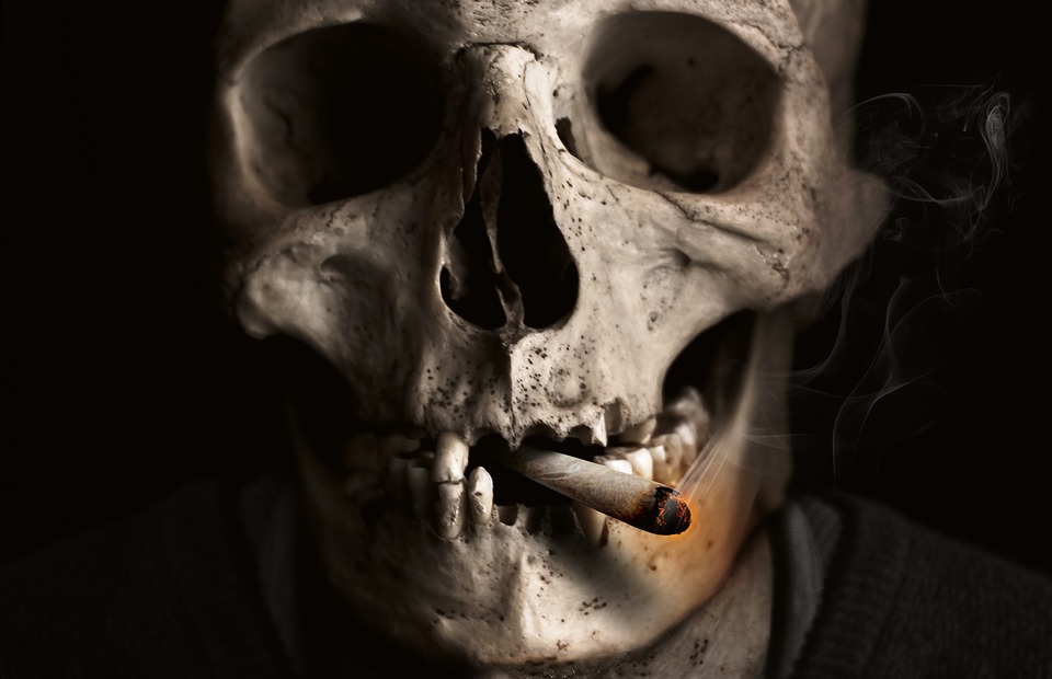 smoking, skull, danni, fumo, smettere di fumare